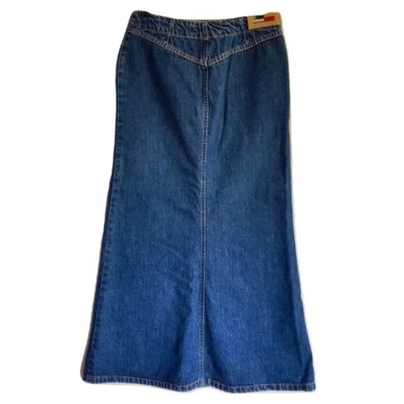 Tommy Hilfiger Dresses & Skirts - Tommy Hilfiger Long Maxi Denim Jean Skirt Pocket 6
